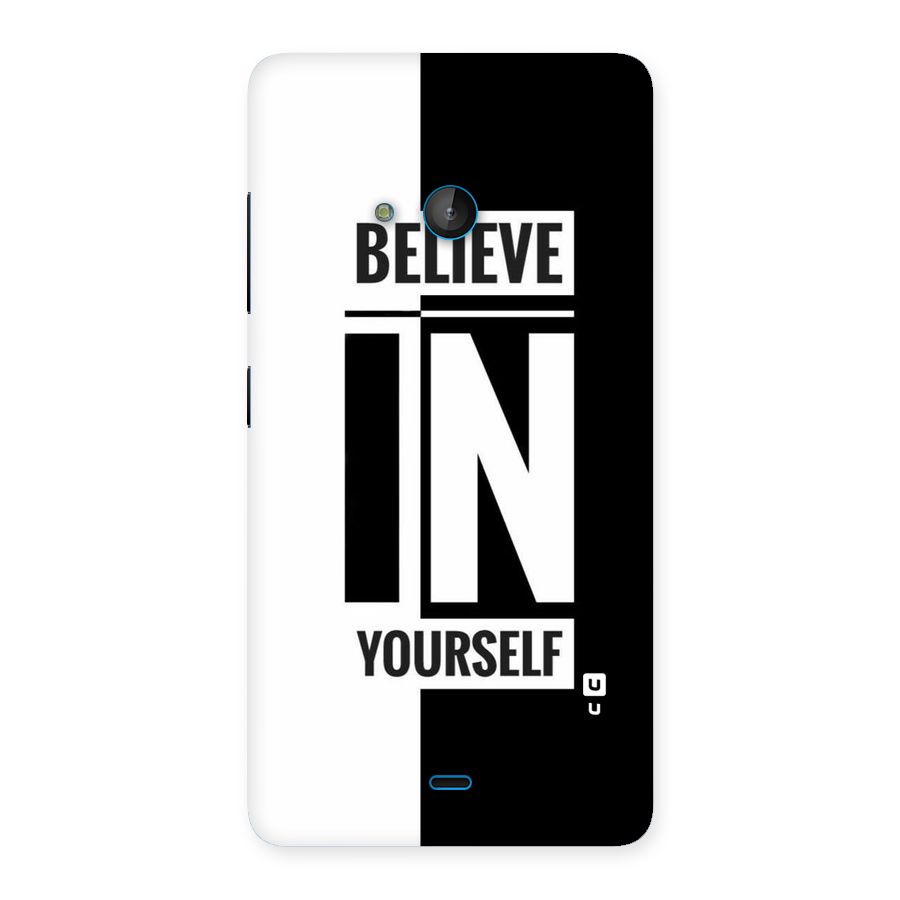 Believe Yourself Black Back Case for Lumia 540