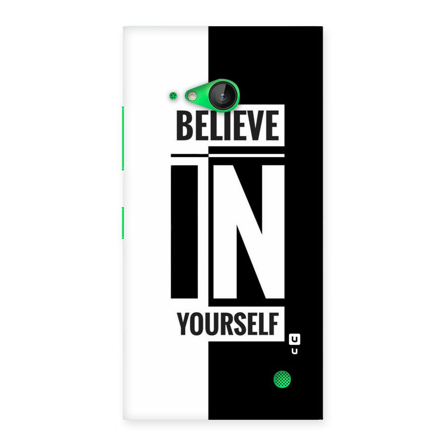 Believe Yourself Black Back Case for Lumia 730