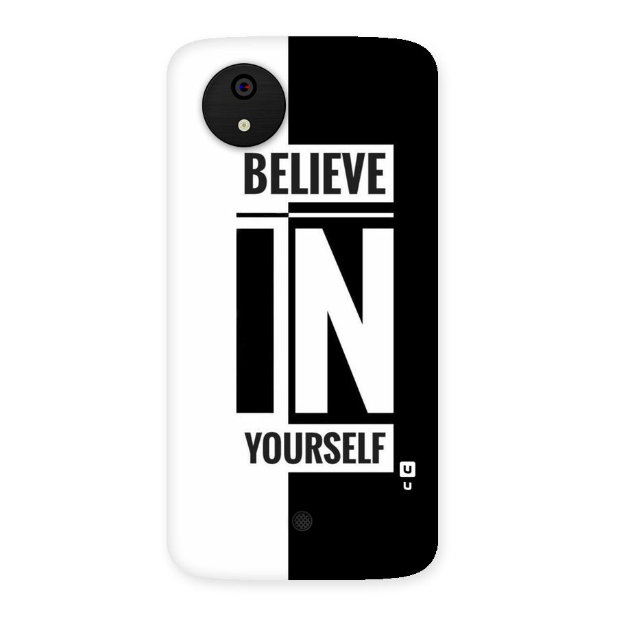 Believe Yourself Black Back Case for Micromax Canvas A1