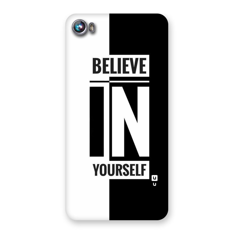 Believe Yourself Black Back Case for Micromax Canvas Fire 4 A107