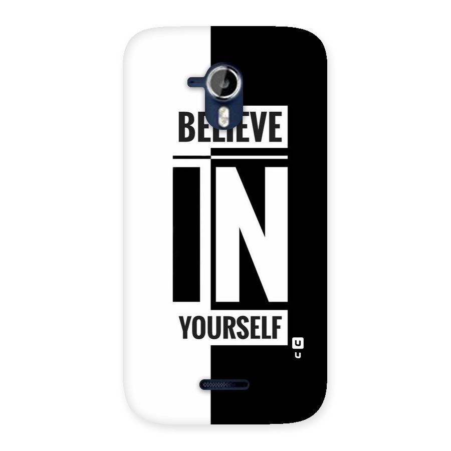 Believe Yourself Black Back Case for Micromax Canvas Magnus A117