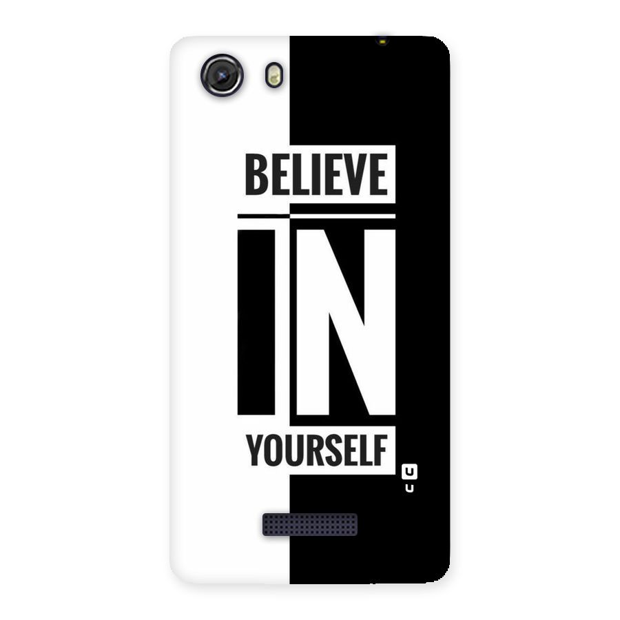 Believe Yourself Black Back Case for Micromax Unite 3