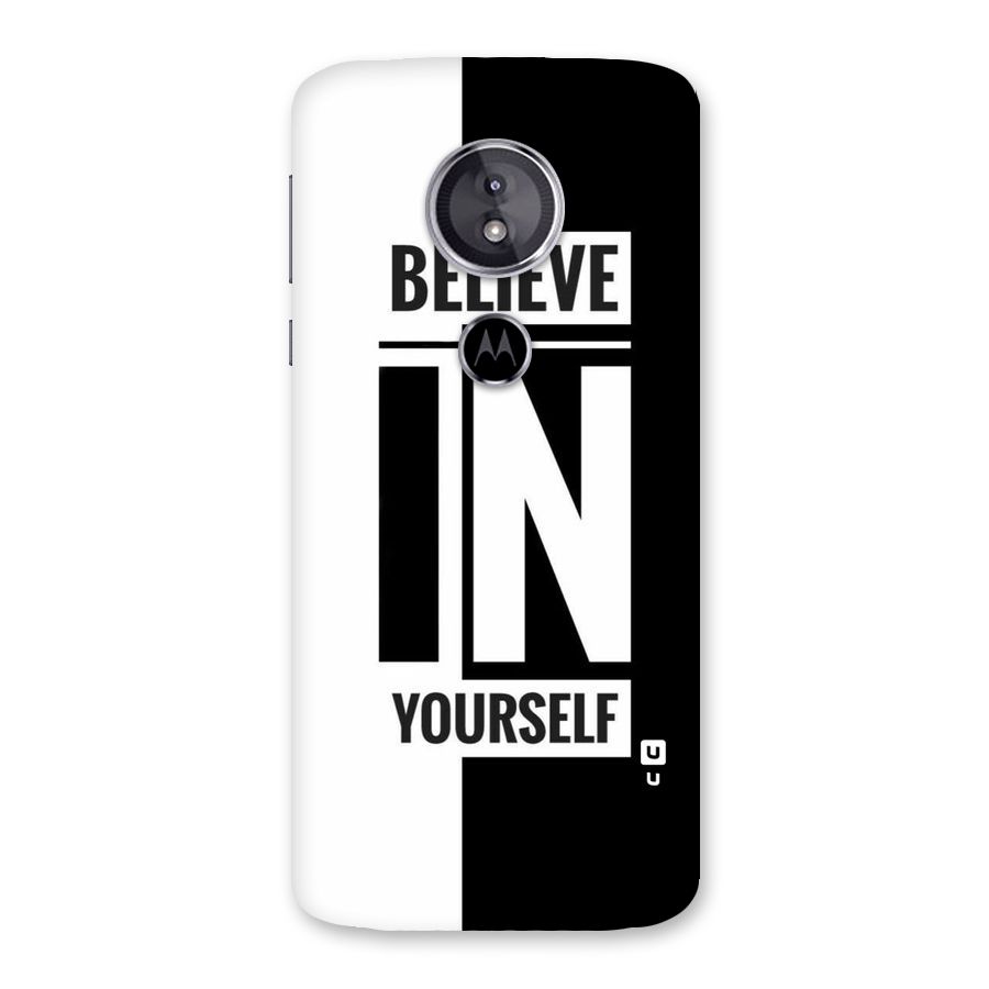 Believe Yourself Black Back Case for Moto E5