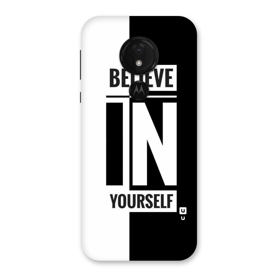 Believe Yourself Black Back Case for Moto G7 Power