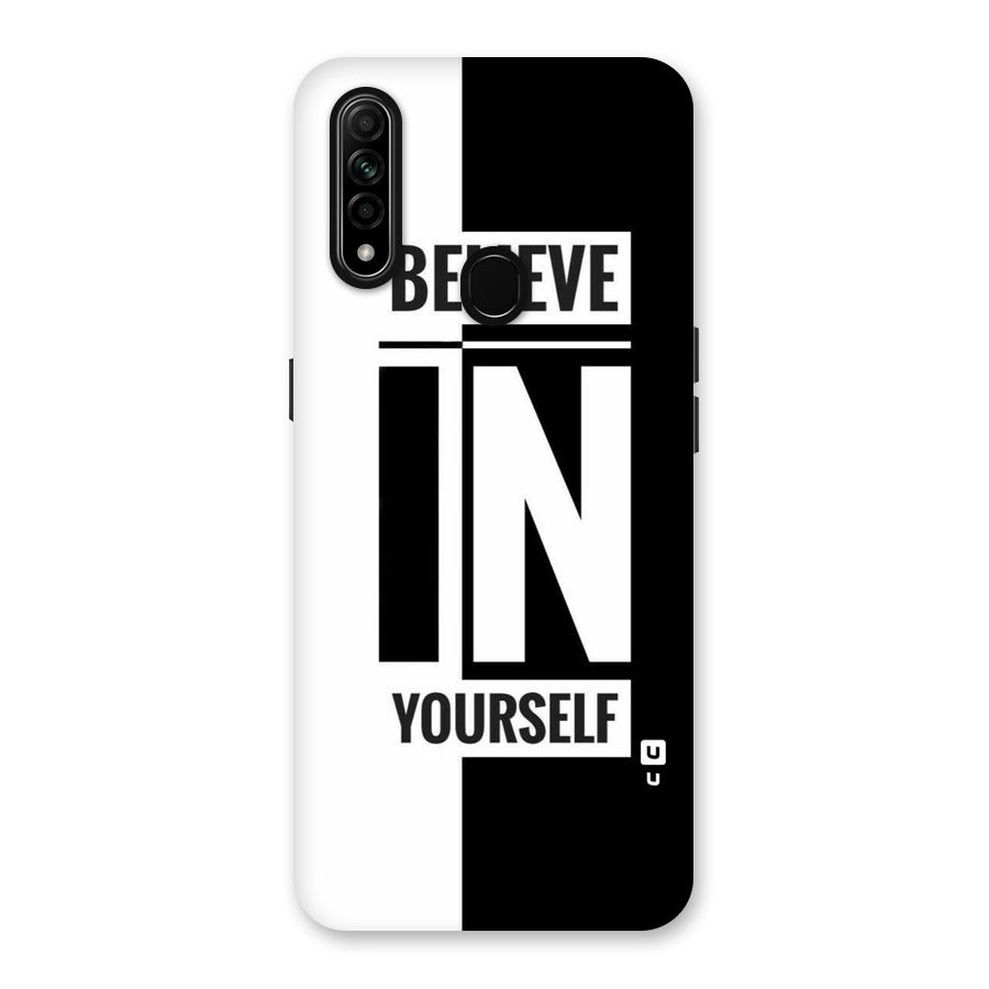 Believe Yourself Black Back Case for Oppo A31