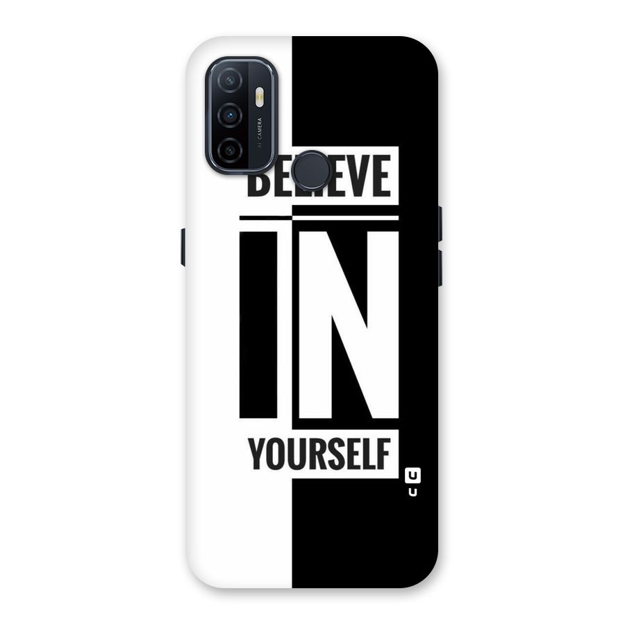 Believe Yourself Black Back Case for Oppo A32