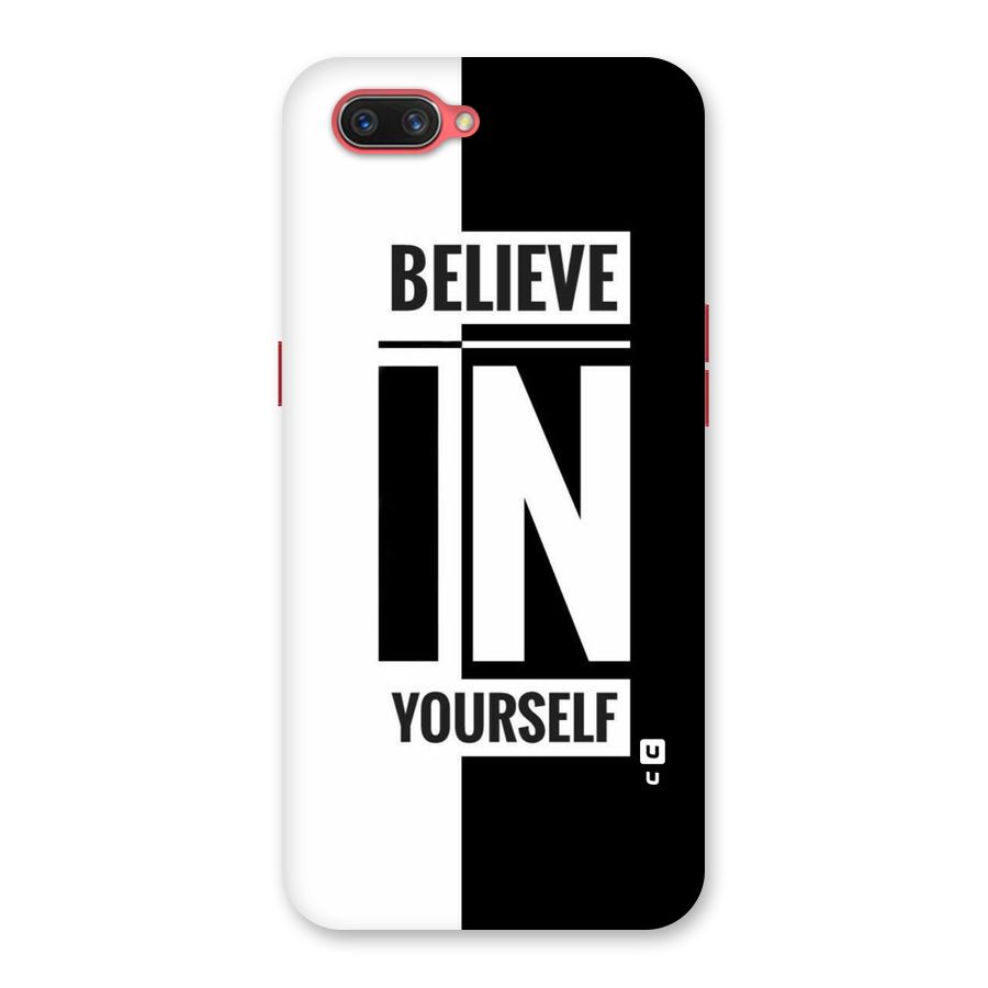 Believe Yourself Black Back Case for Oppo A3s