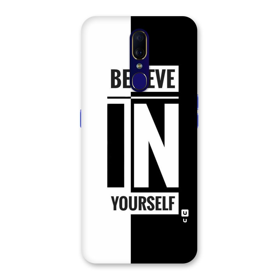 Believe Yourself Black Back Case for Oppo F11