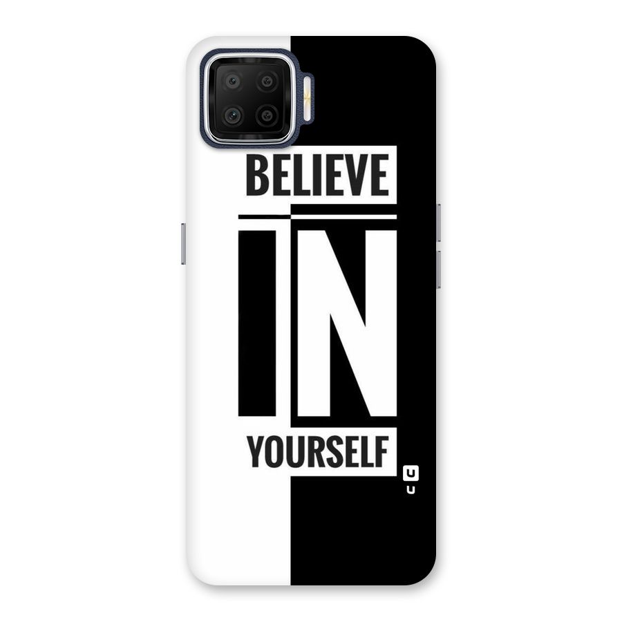Believe Yourself Black Back Case for Oppo F17