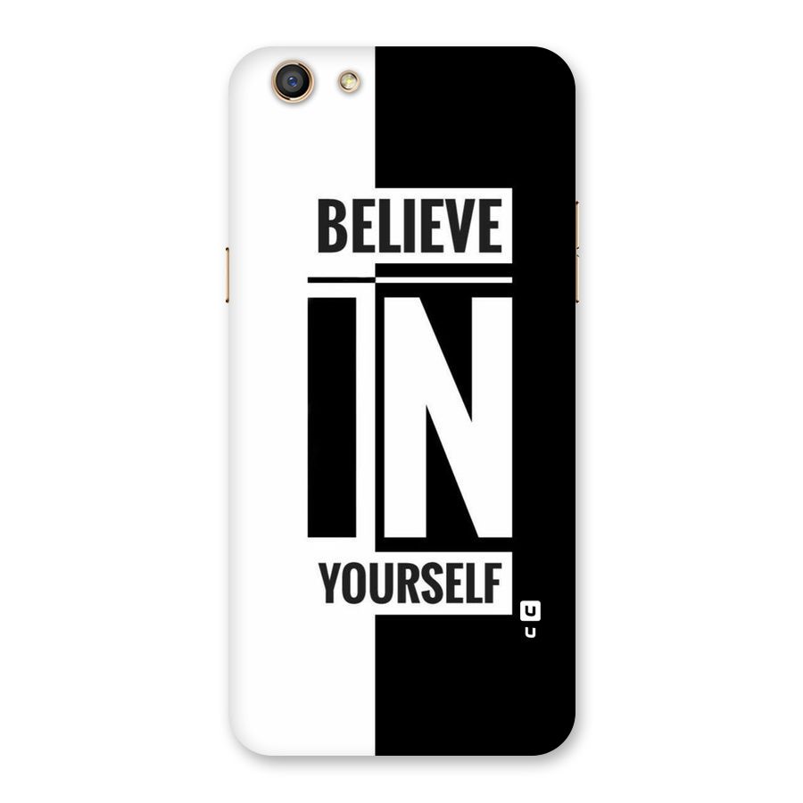 Believe Yourself Black Back Case for Oppo F3