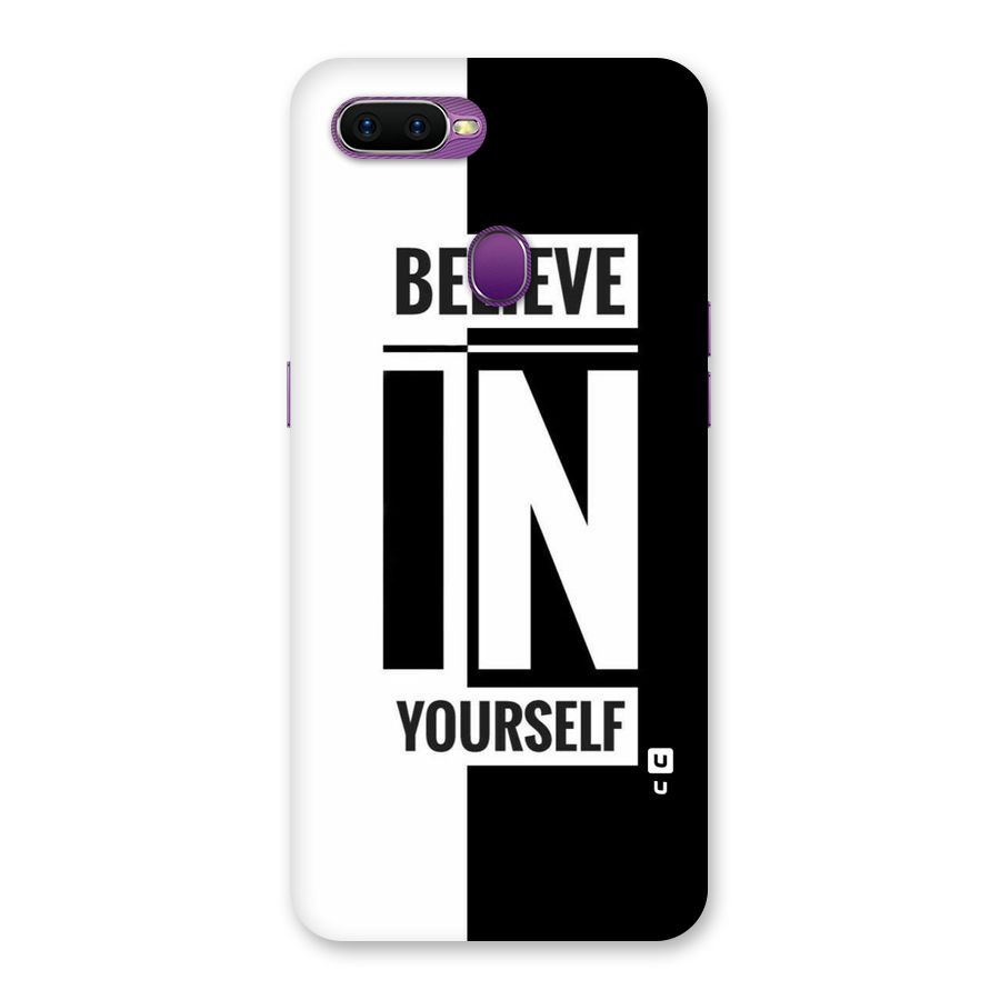 Believe Yourself Black Back Case for Oppo F9