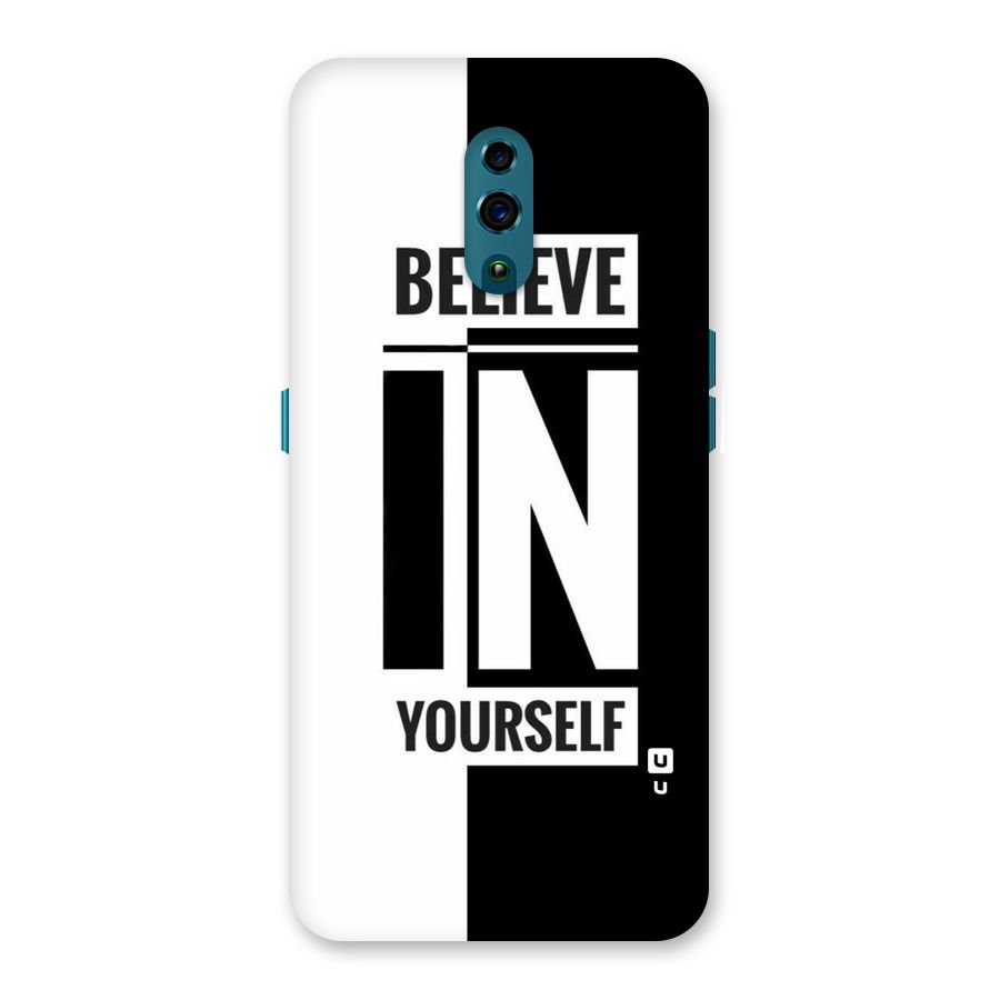 Believe Yourself Black Back Case for Oppo Reno
