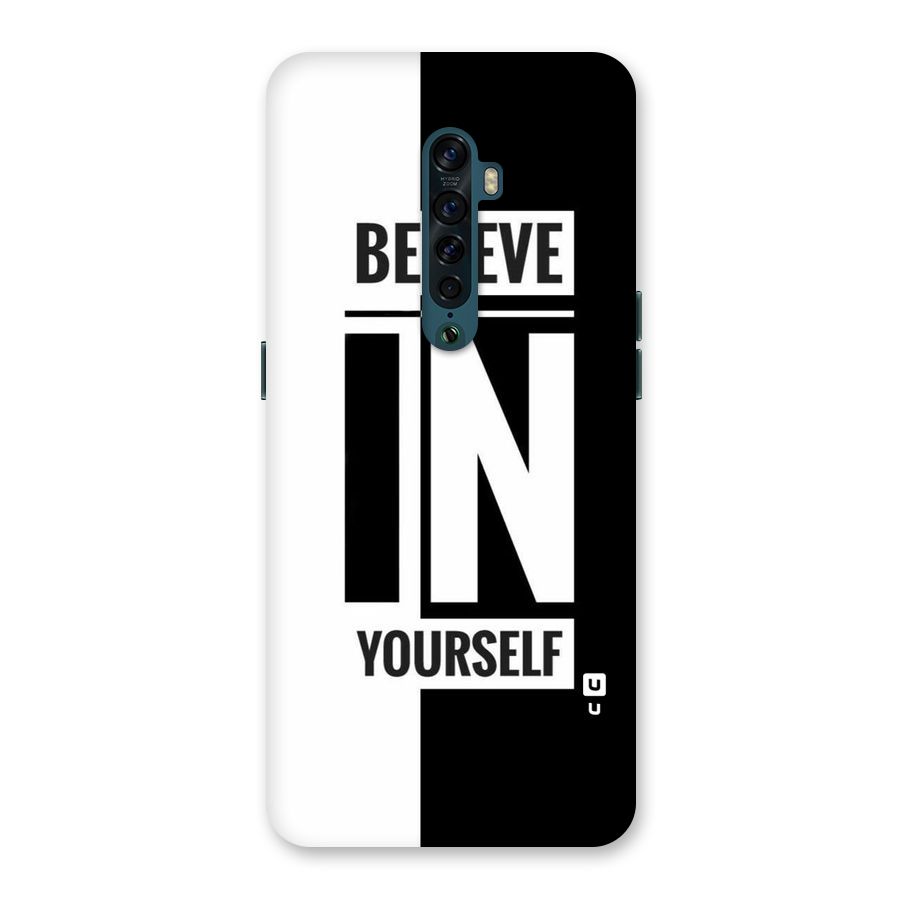 Believe Yourself Black Back Case for Oppo Reno2