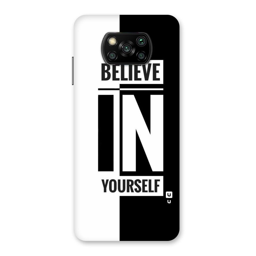 Believe Yourself Black Back Case for Poco X3