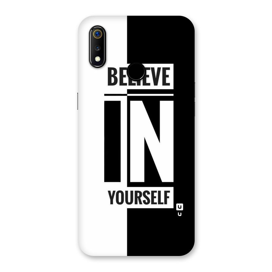 Believe Yourself Black Back Case for Realme 3