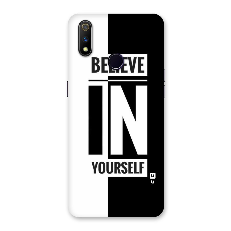 Believe Yourself Black Back Case for Realme 3 Pro