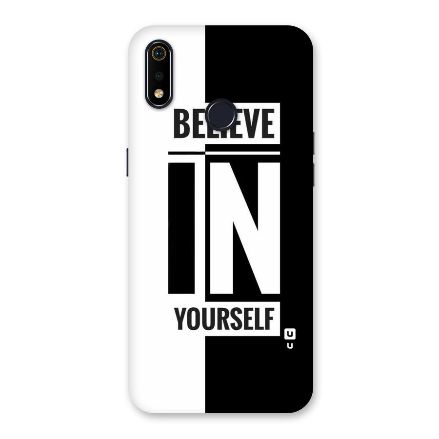 Believe Yourself Black Back Case for Realme 3i
