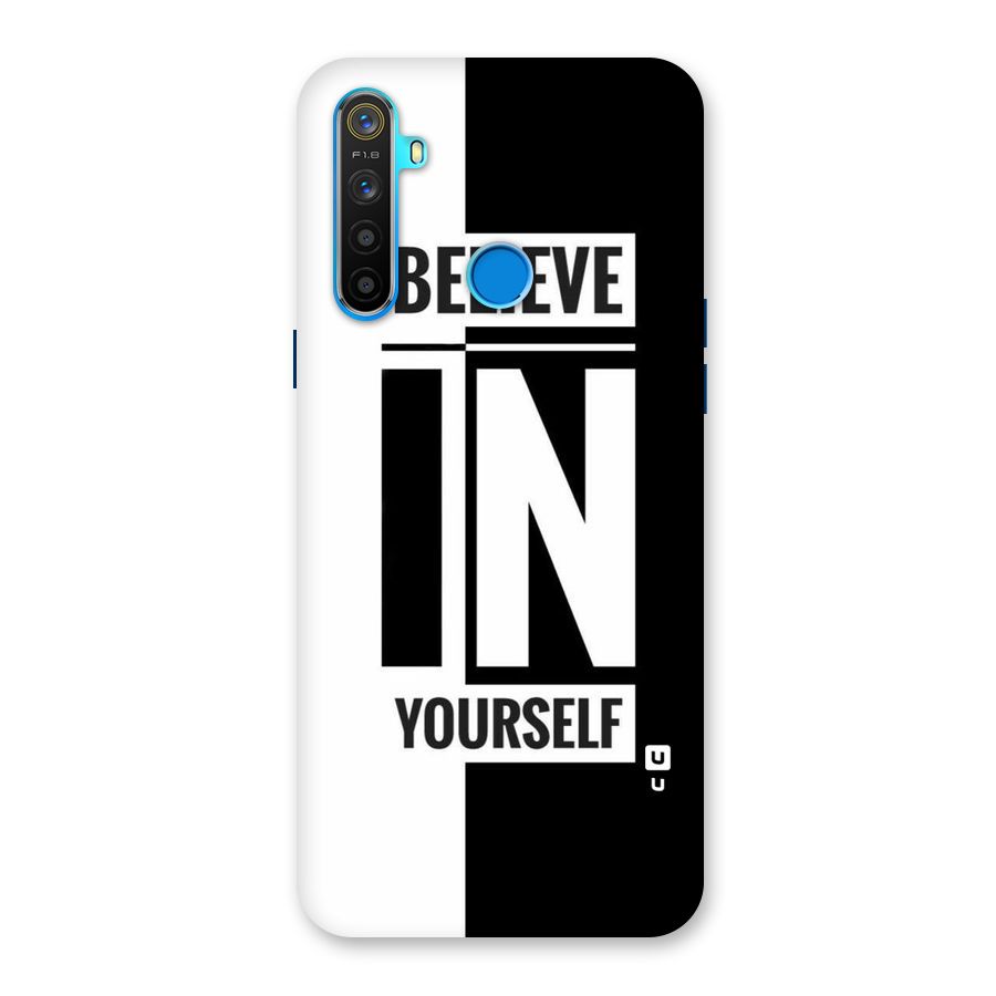 Believe Yourself Black Back Case for Realme 5