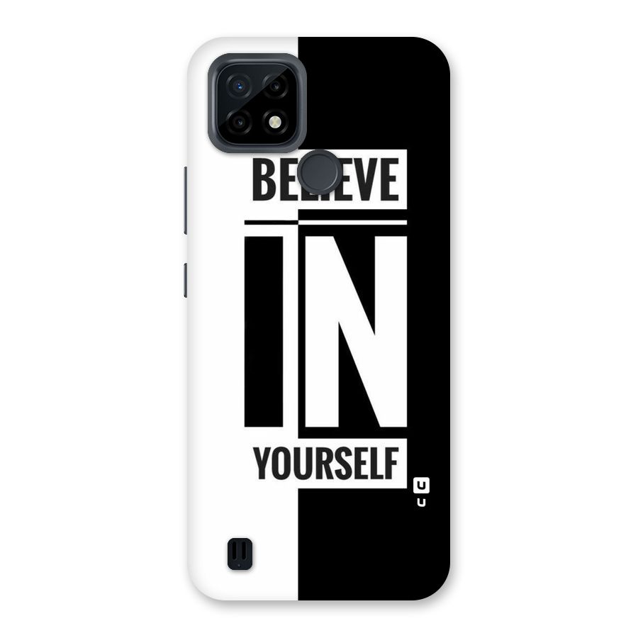 Believe Yourself Black Back Case for Realme C21