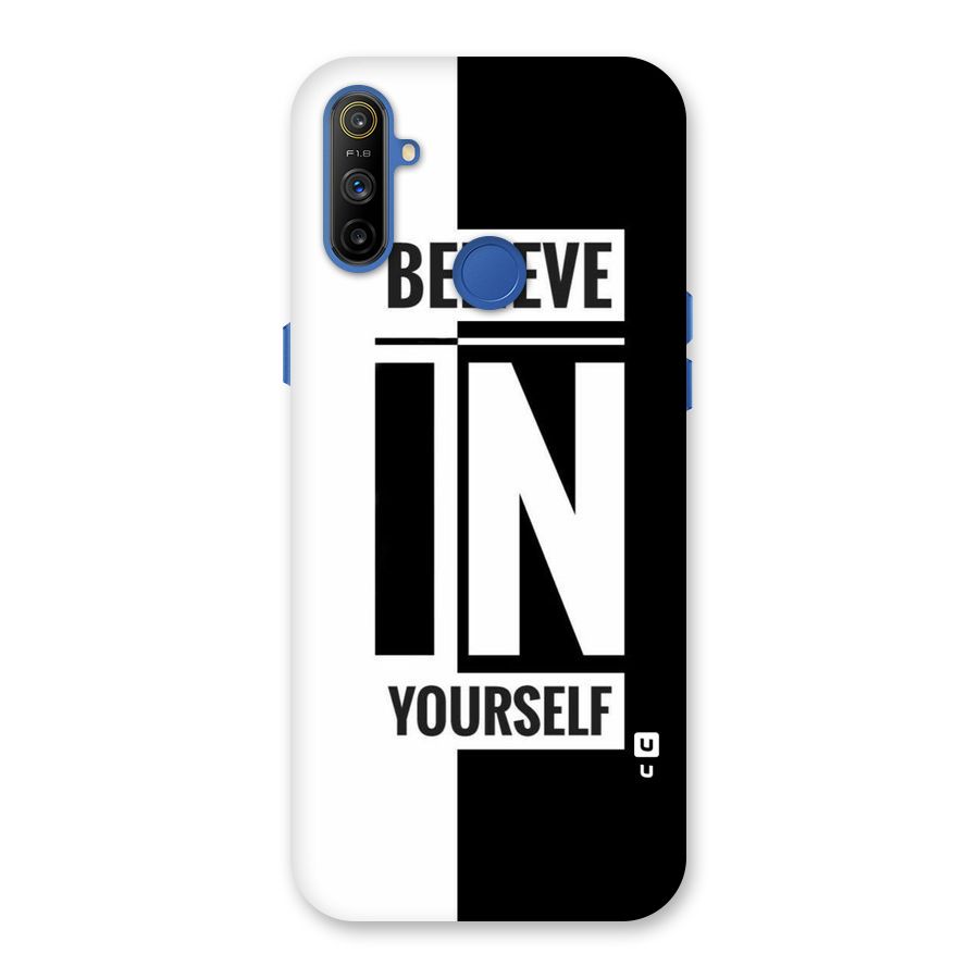 Believe Yourself Black Back Case for Realme Narzo 10A
