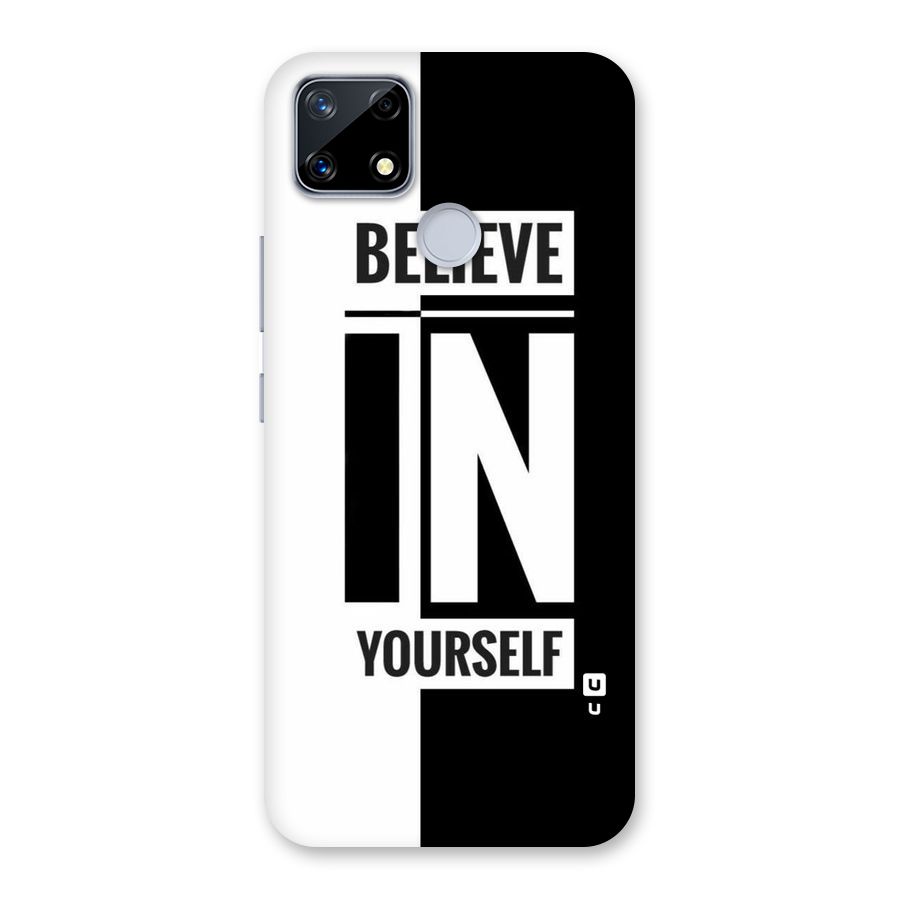 Believe Yourself Black Back Case for Realme Narzo 20