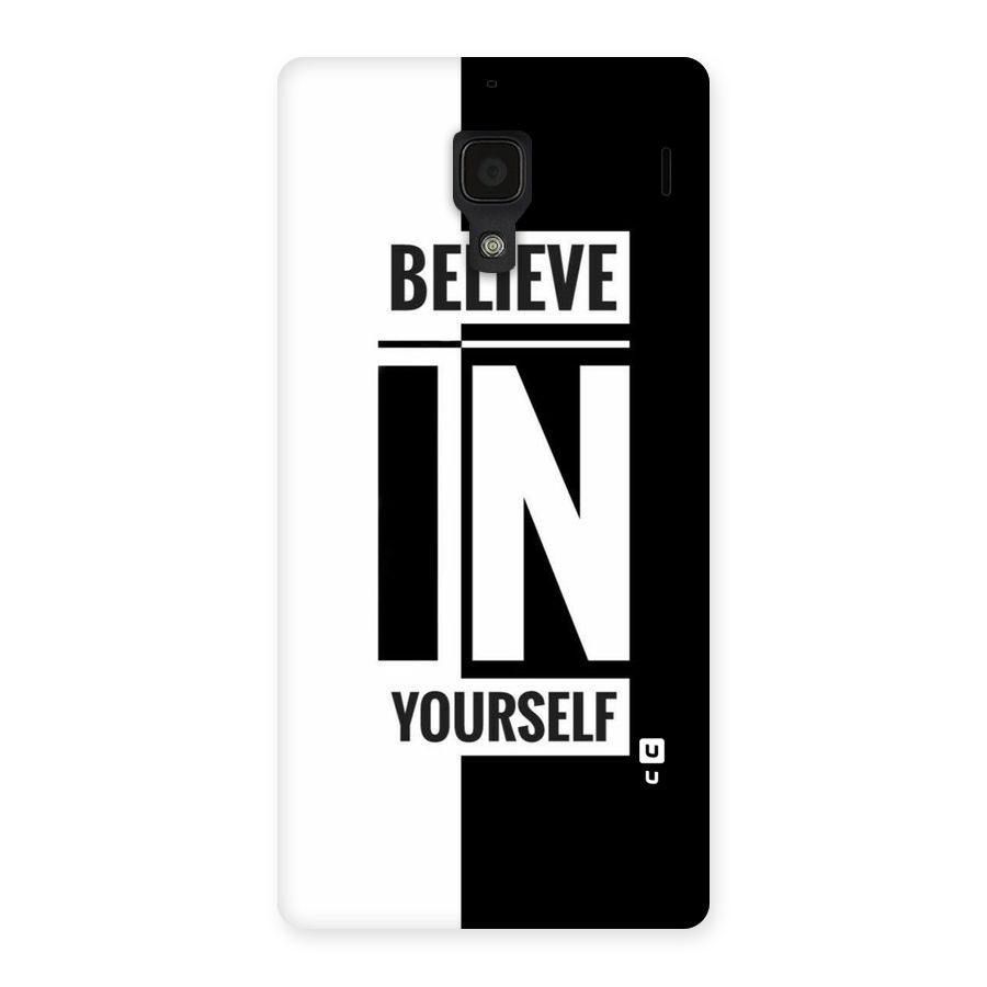 Believe Yourself Black Back Case for Redmi 1S