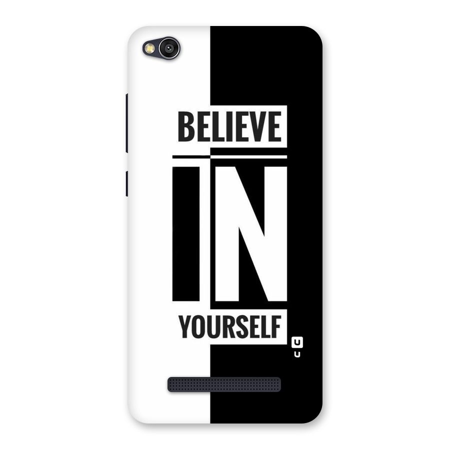 Believe Yourself Black Back Case for Redmi 4A