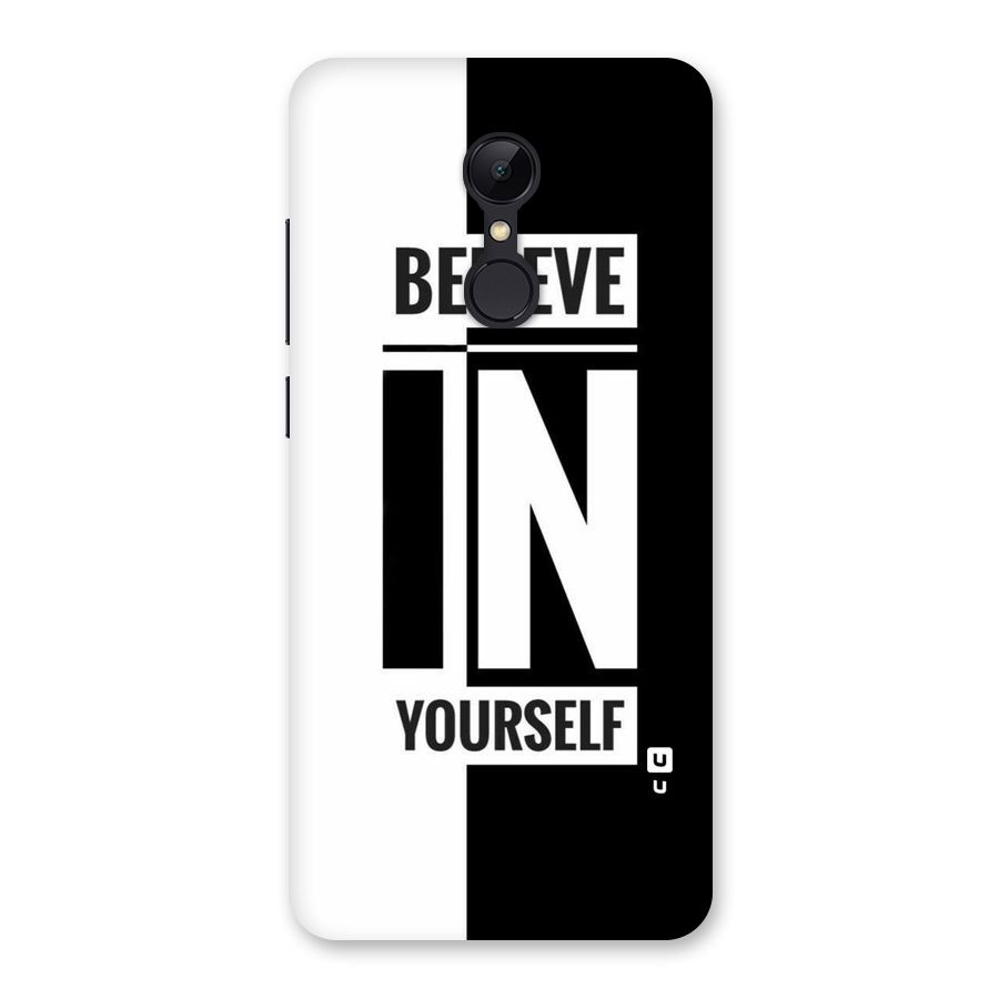 Believe Yourself Black Back Case for Redmi 5