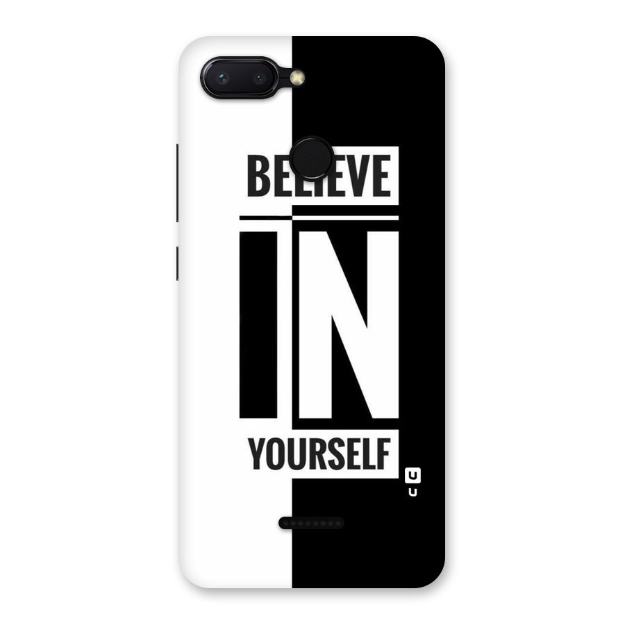 Believe Yourself Black Back Case for Redmi 6