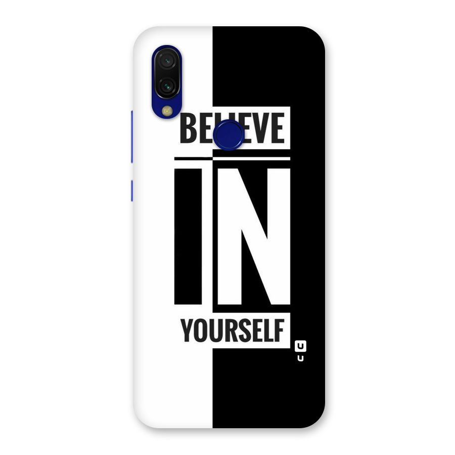 Believe Yourself Black Back Case for Redmi 7