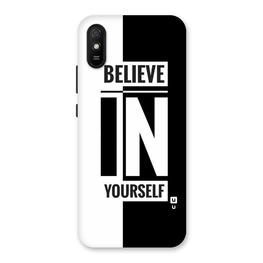 Believe Yourself Black Back Case for Redmi 9A