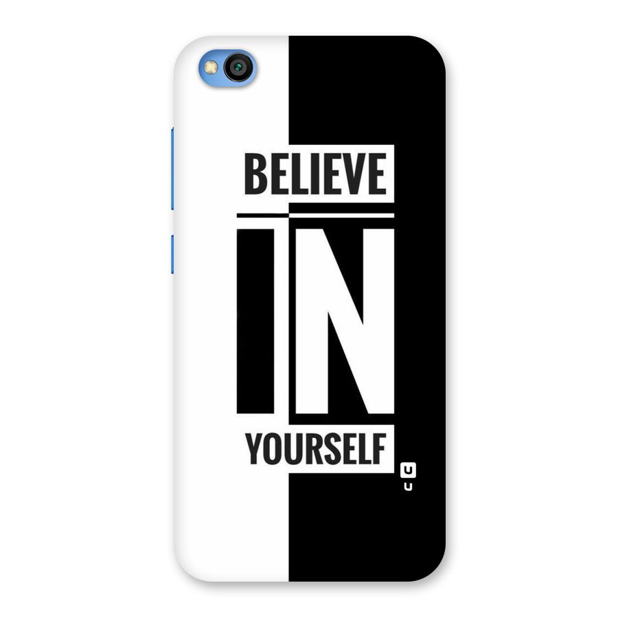Believe Yourself Black Back Case for Redmi Go