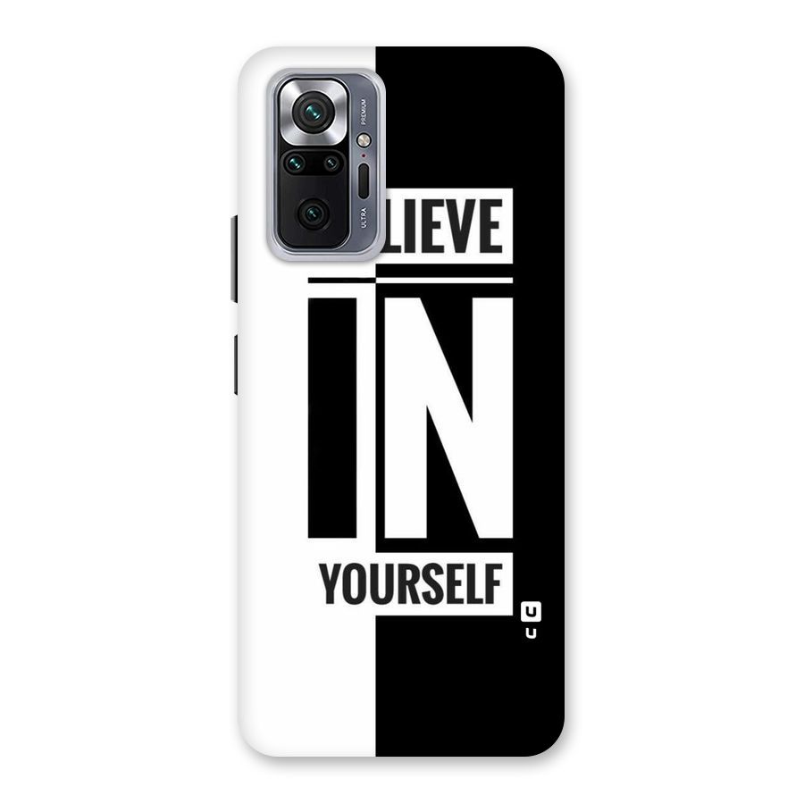 Believe Yourself Black Back Case for Redmi Note 10 Pro Max