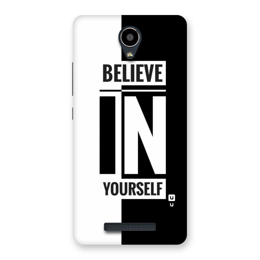 Believe Yourself Black Back Case for Redmi Note 2