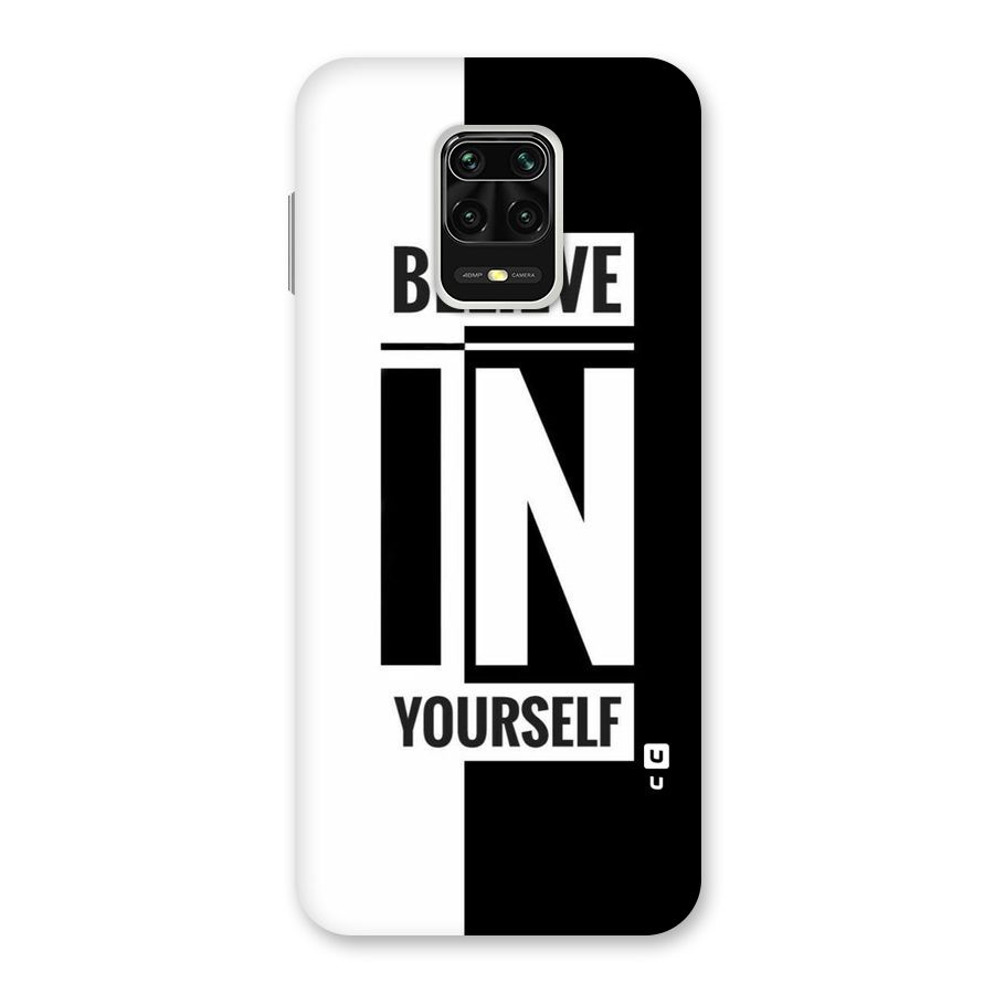 Believe Yourself Black Back Case for Redmi Note 9 Pro