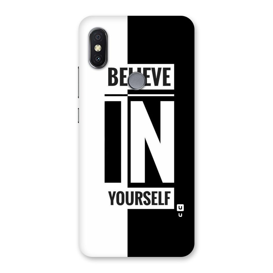 Believe Yourself Black Back Case for Redmi Y2