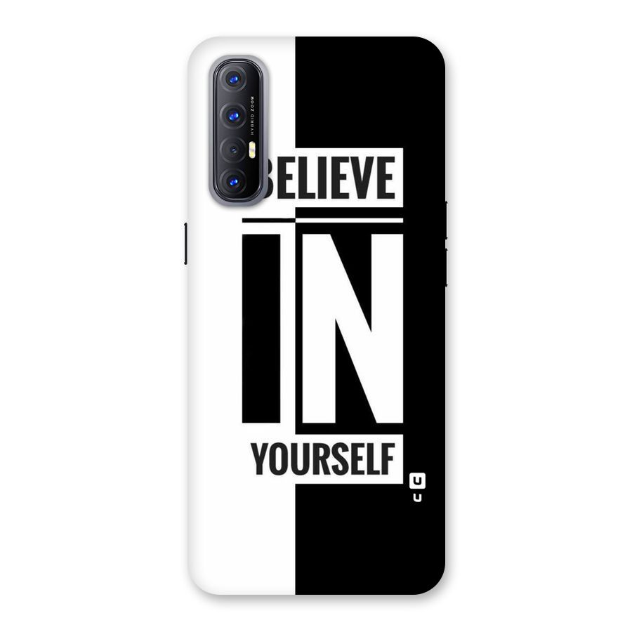 Believe Yourself Black Back Case for Reno3 Pro
