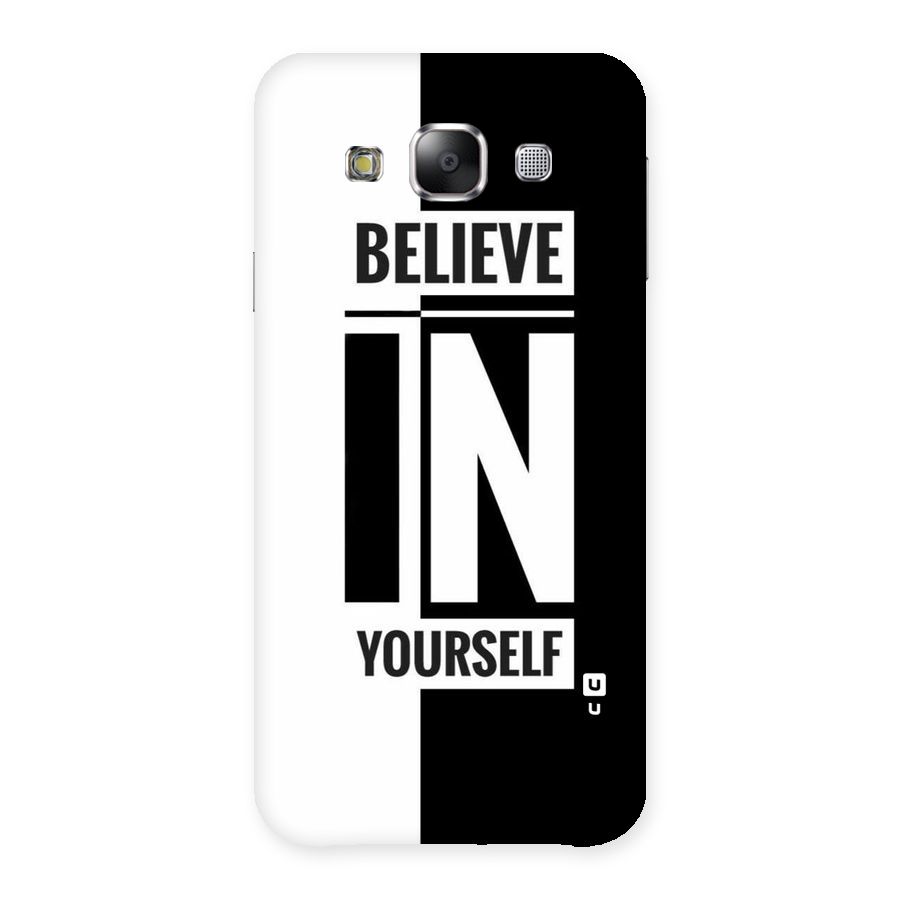 Believe Yourself Black Back Case for Samsung Galaxy E5