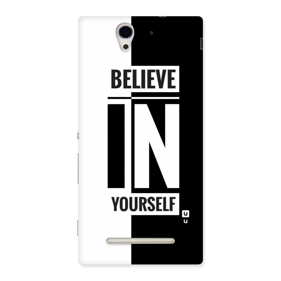 Believe Yourself Black Back Case for Sony Xperia C3