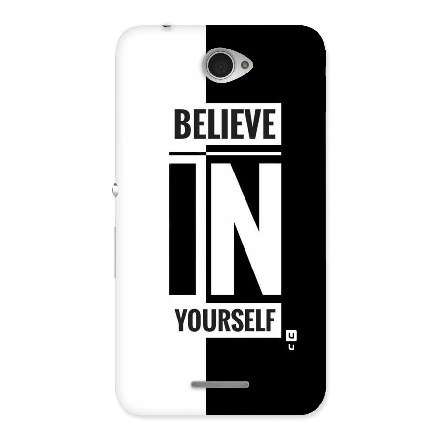 Believe Yourself Black Back Case for Sony Xperia E4