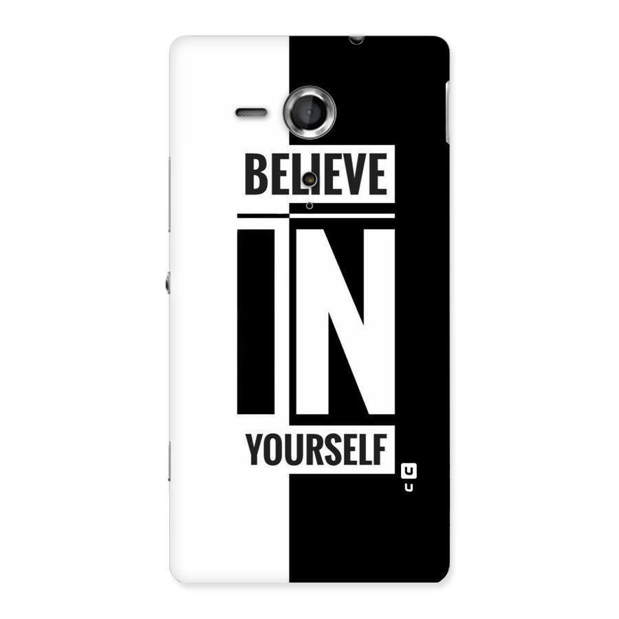 Believe Yourself Black Back Case for Sony Xperia SP