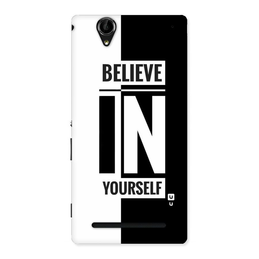 Believe Yourself Black Back Case for Sony Xperia T2