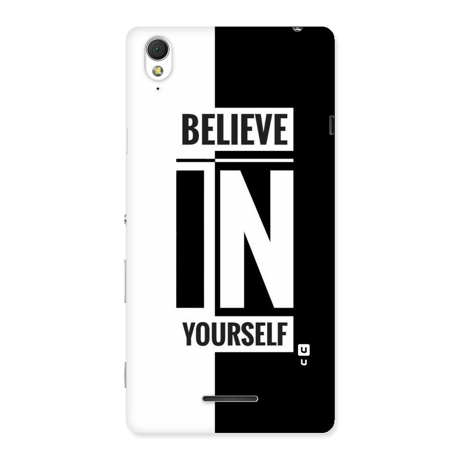 Believe Yourself Black Back Case for Sony Xperia T3