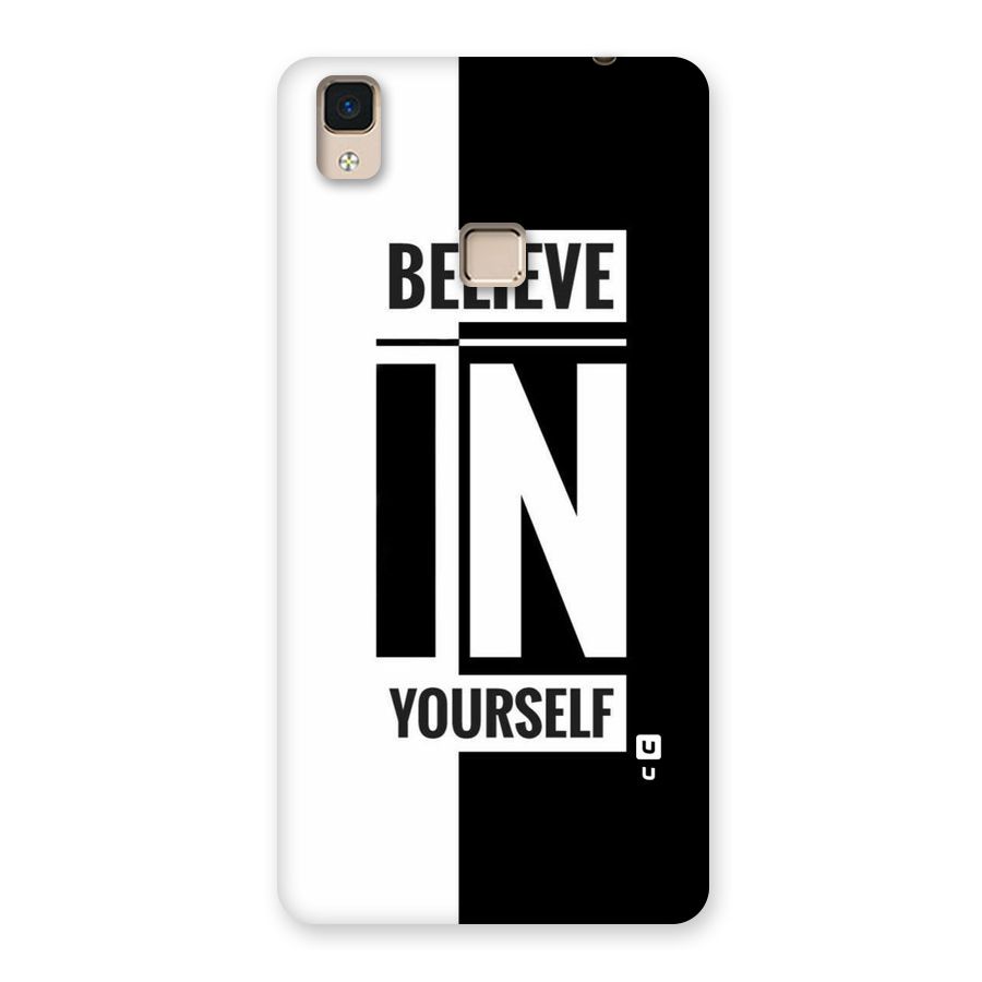 Believe Yourself Black Back Case for V3 Max