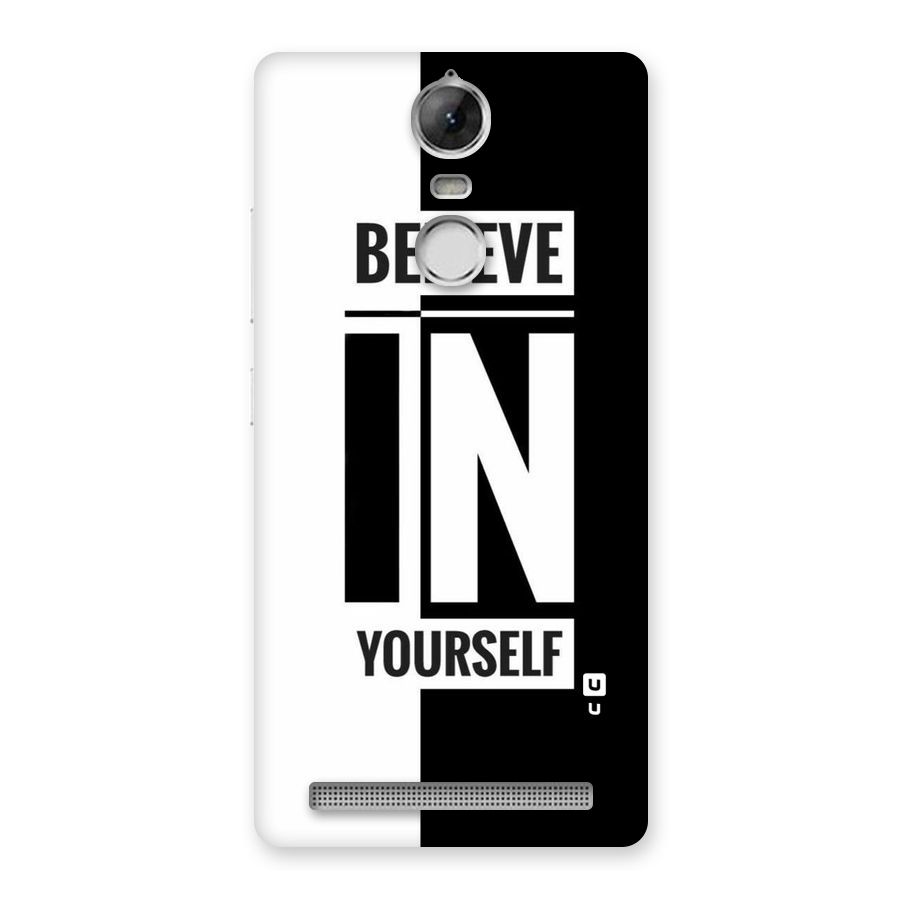 Believe Yourself Black Back Case for Vibe K5 Note