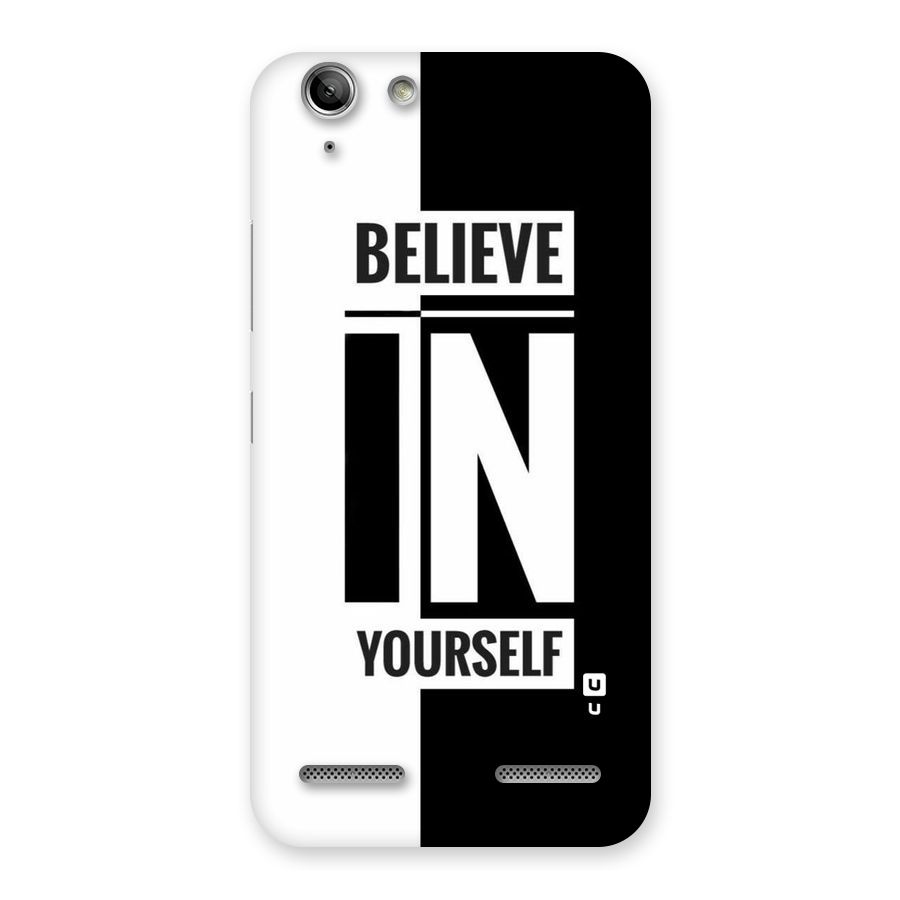 Believe Yourself Black Back Case for Vibe K5 Plus