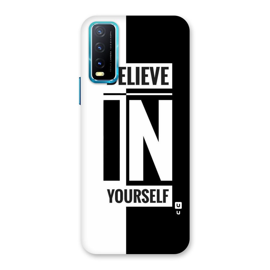 Believe Yourself Black Back Case for Vivo Y20A