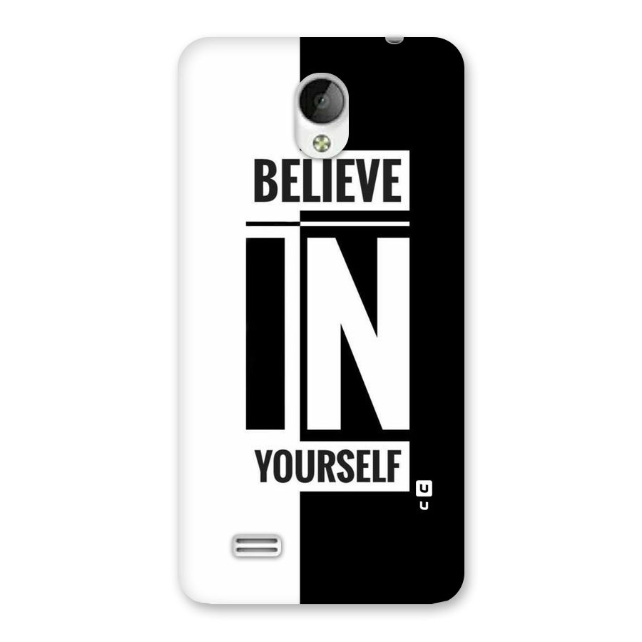 Believe Yourself Black Back Case for Vivo Y21