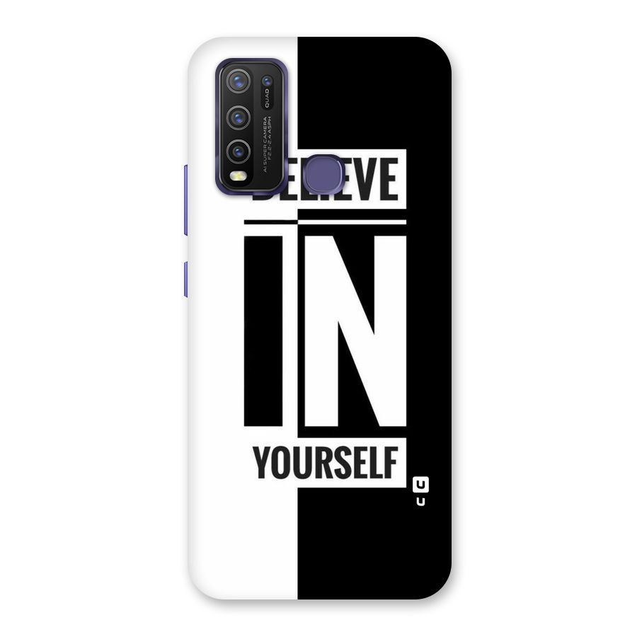 Believe Yourself Black Back Case for Vivo Y30