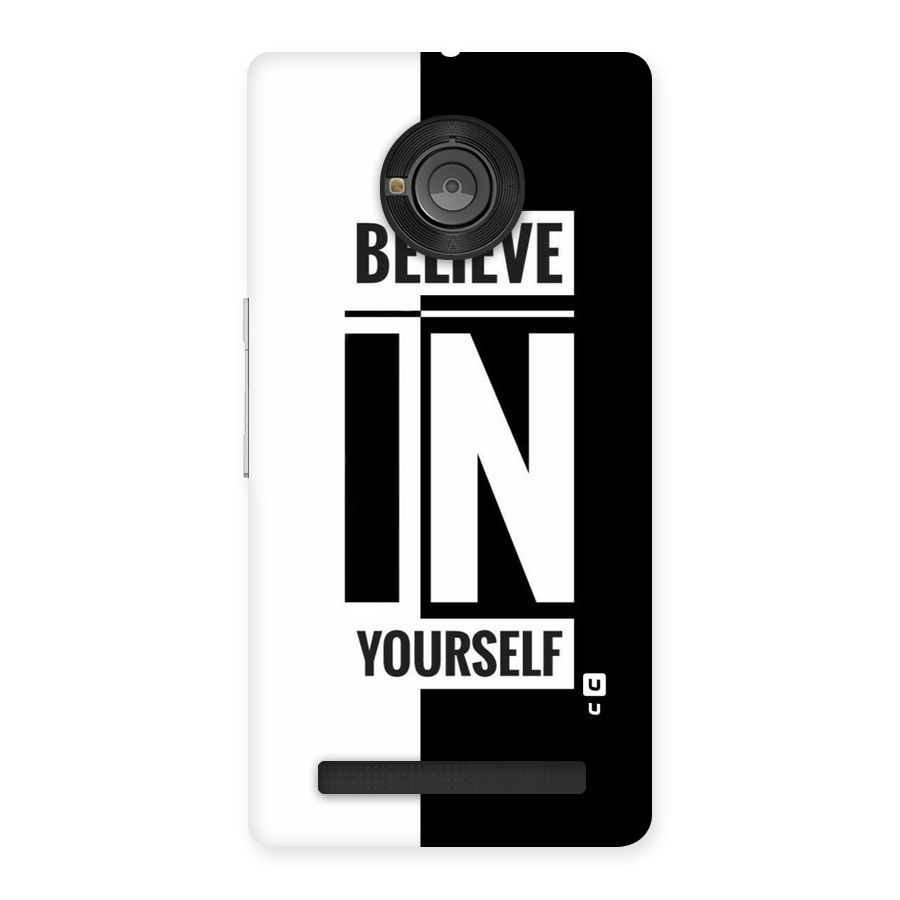 Believe Yourself Black Back Case for Yu Yunique